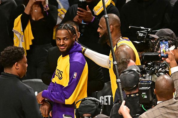 LeBron and Bronny Break Ground as First Father-Son Duo to Play in an NBA Game.